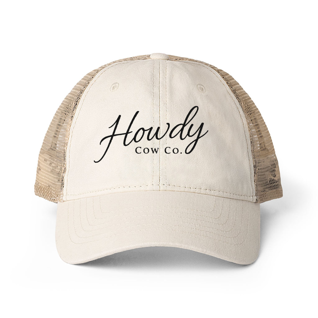 Embroidered Pony-Back Mesh Cap