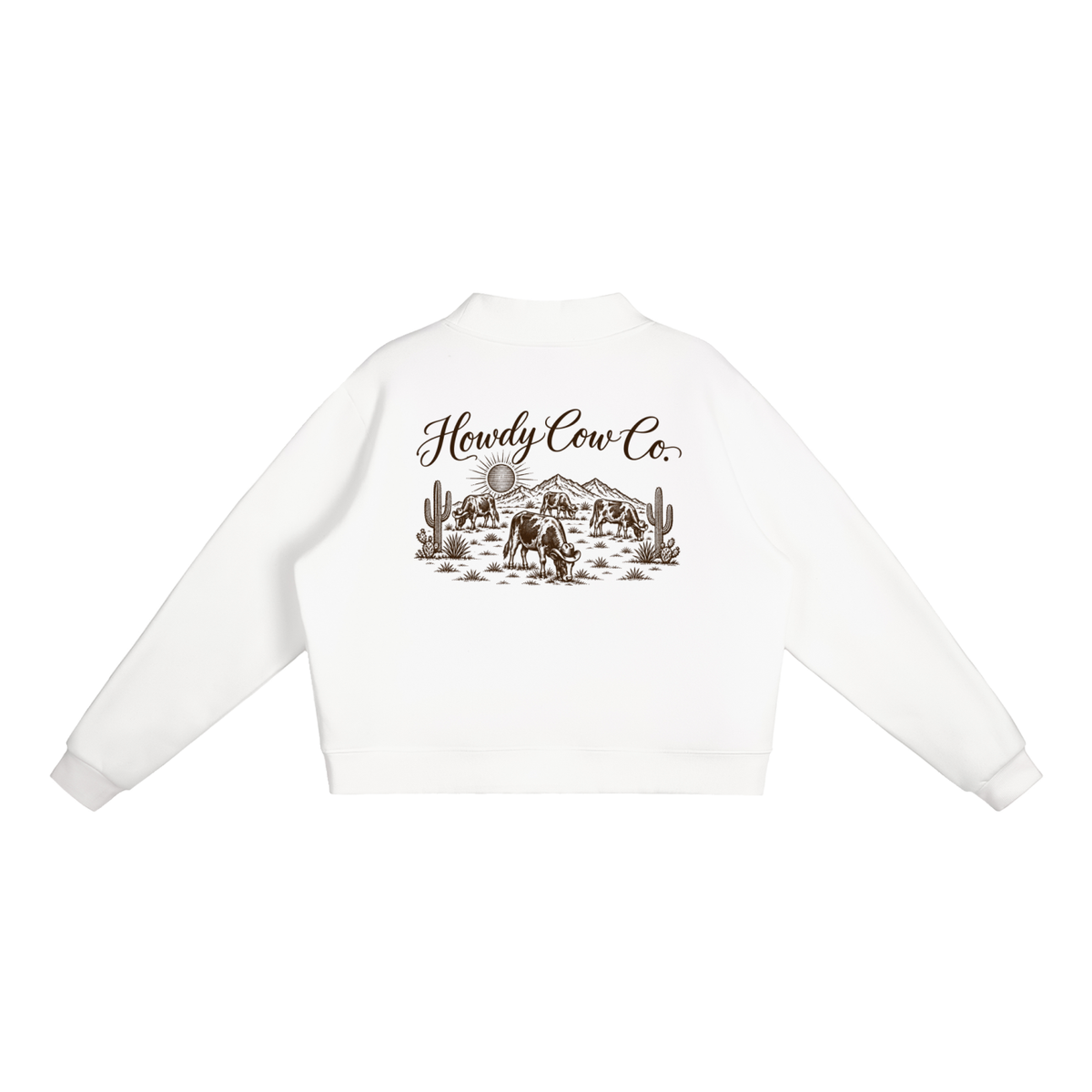 Essential Fleece Mock-Neck Crew Sweatshirt