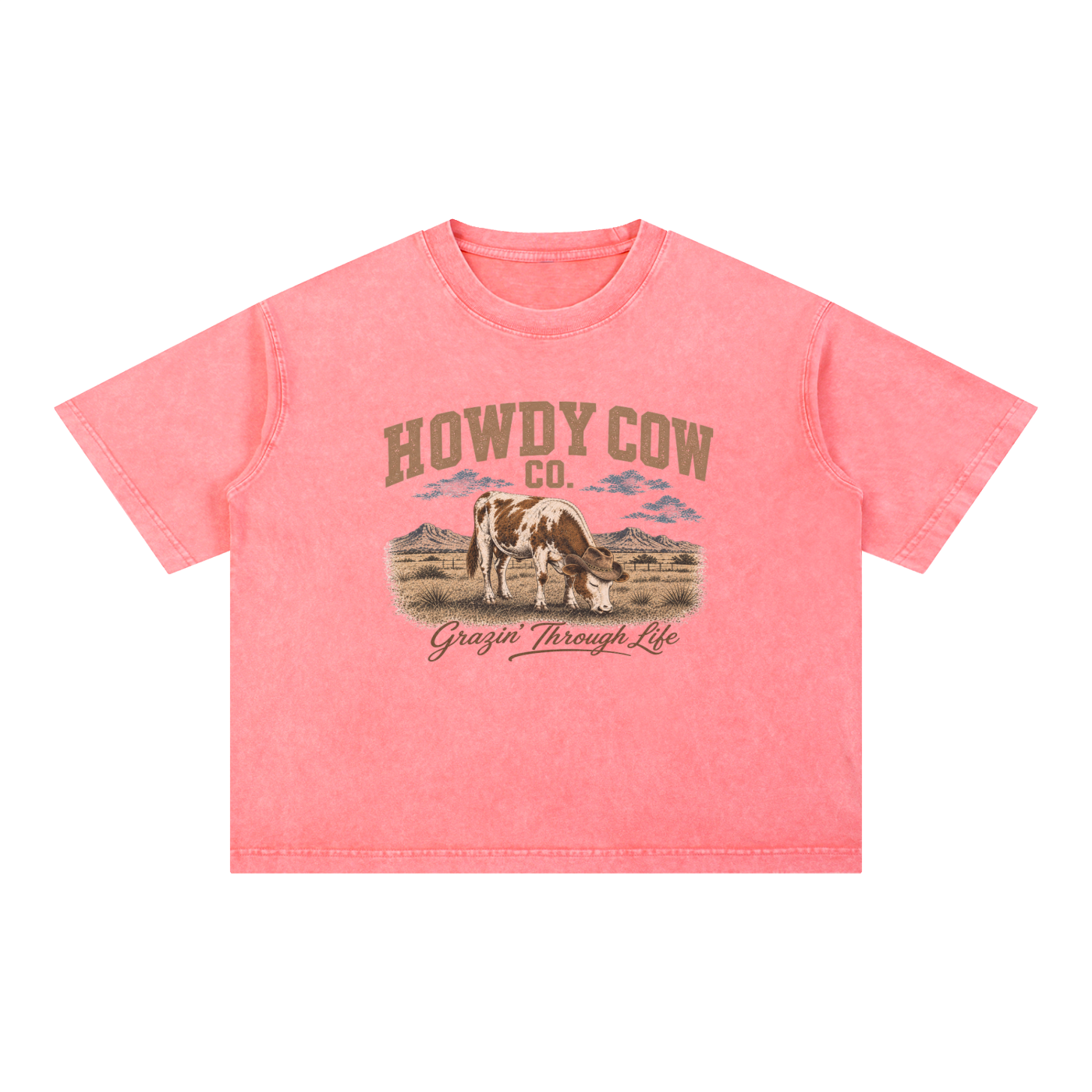 Mineral Wash Boxy Cotton T-Shirt