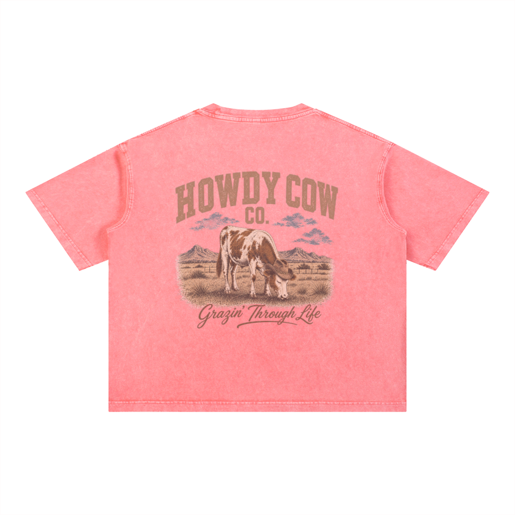 Mineral Wash Boxy Cotton T-Shirt