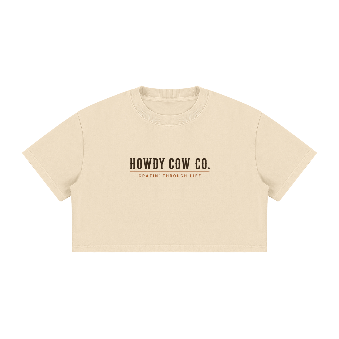 Women's Mineral Wash Cotton Crop T-Shirt
