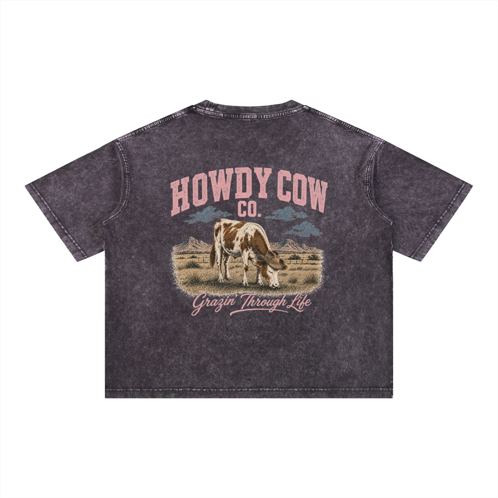 Mineral Wash Boxy Cotton T-Shirt