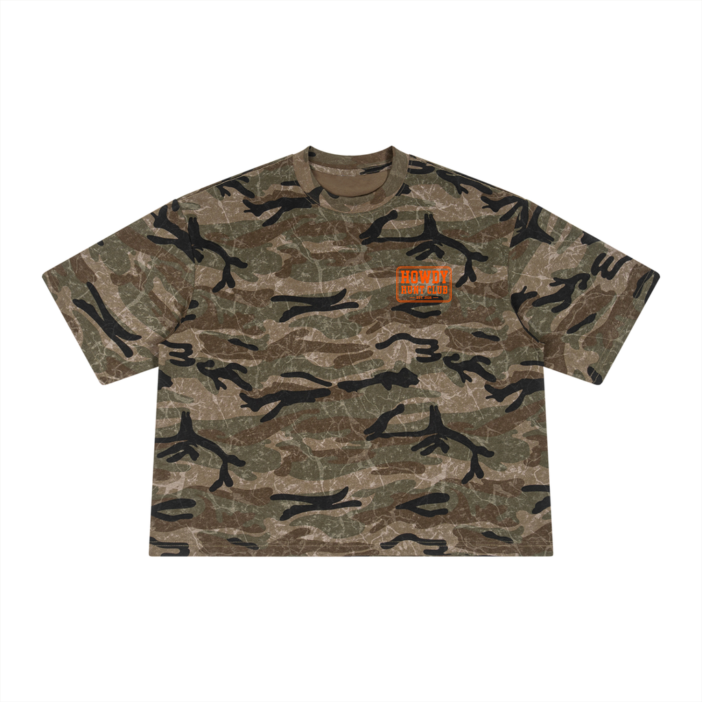 Unisex Boxy Camo Print T-Shirt