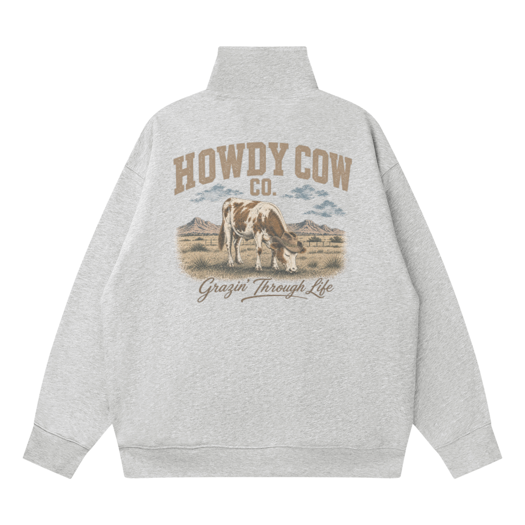 Quarter-Zip Drop Shoulder Sweatshirt