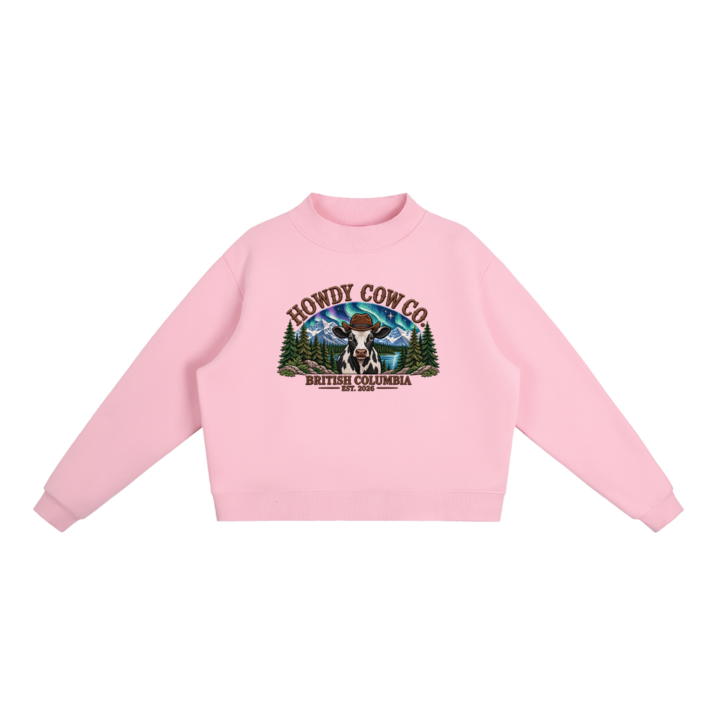 Essential Fleece Mock-Neck Crewneck