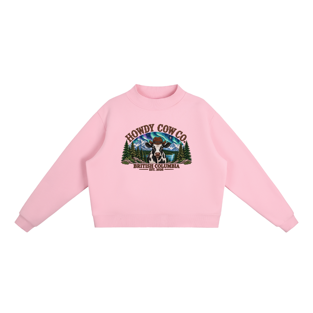 Essential Fleece Mock-Neck Crewneck