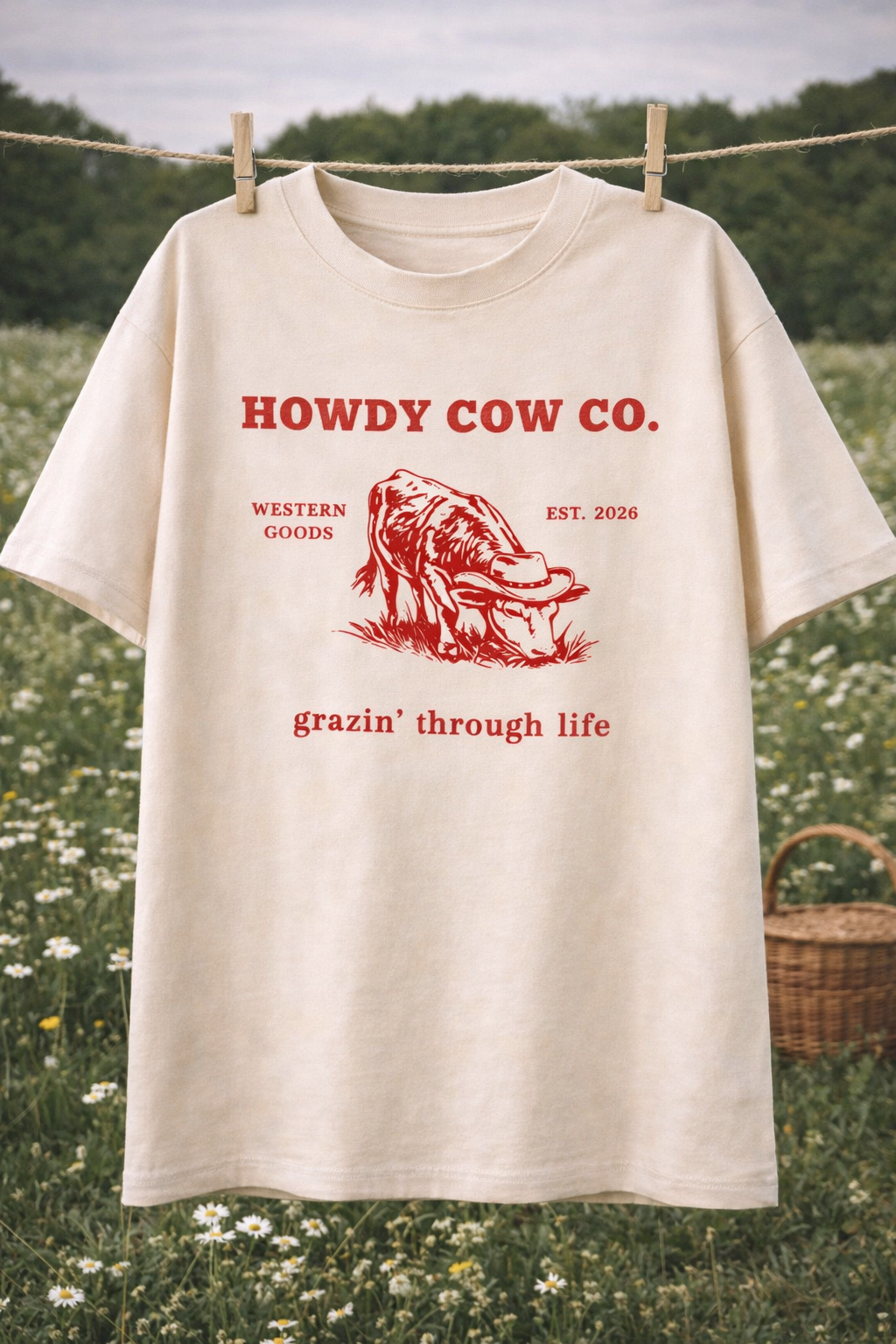 Howdy Cow Co. Unisex Oversized T-Shirt