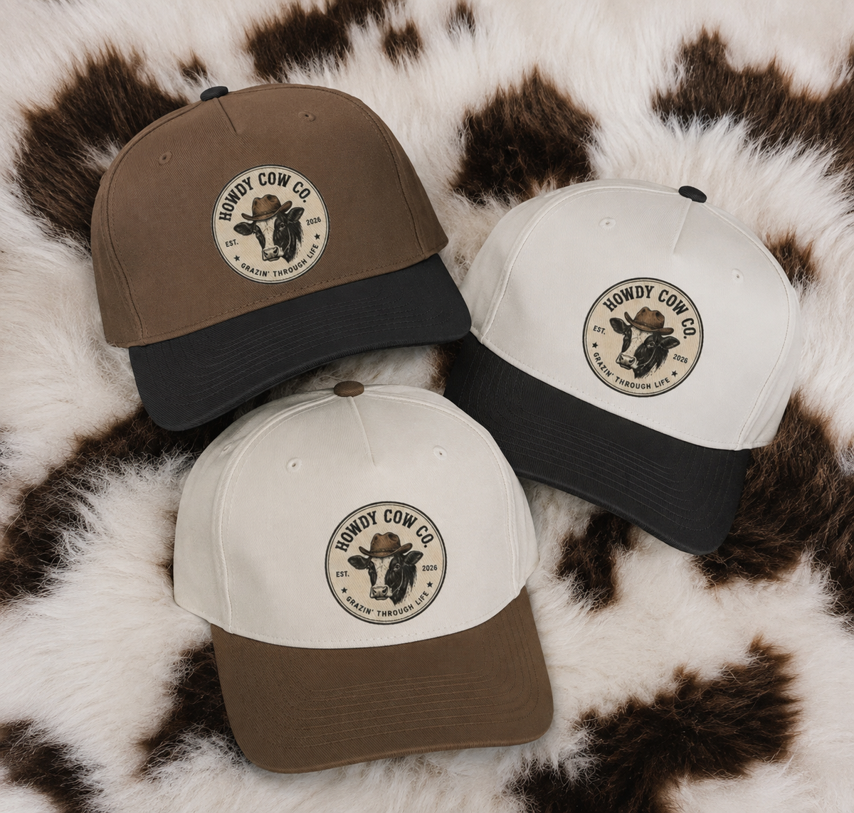 Howdy Cow Co. Two-Tone Trucker Cap