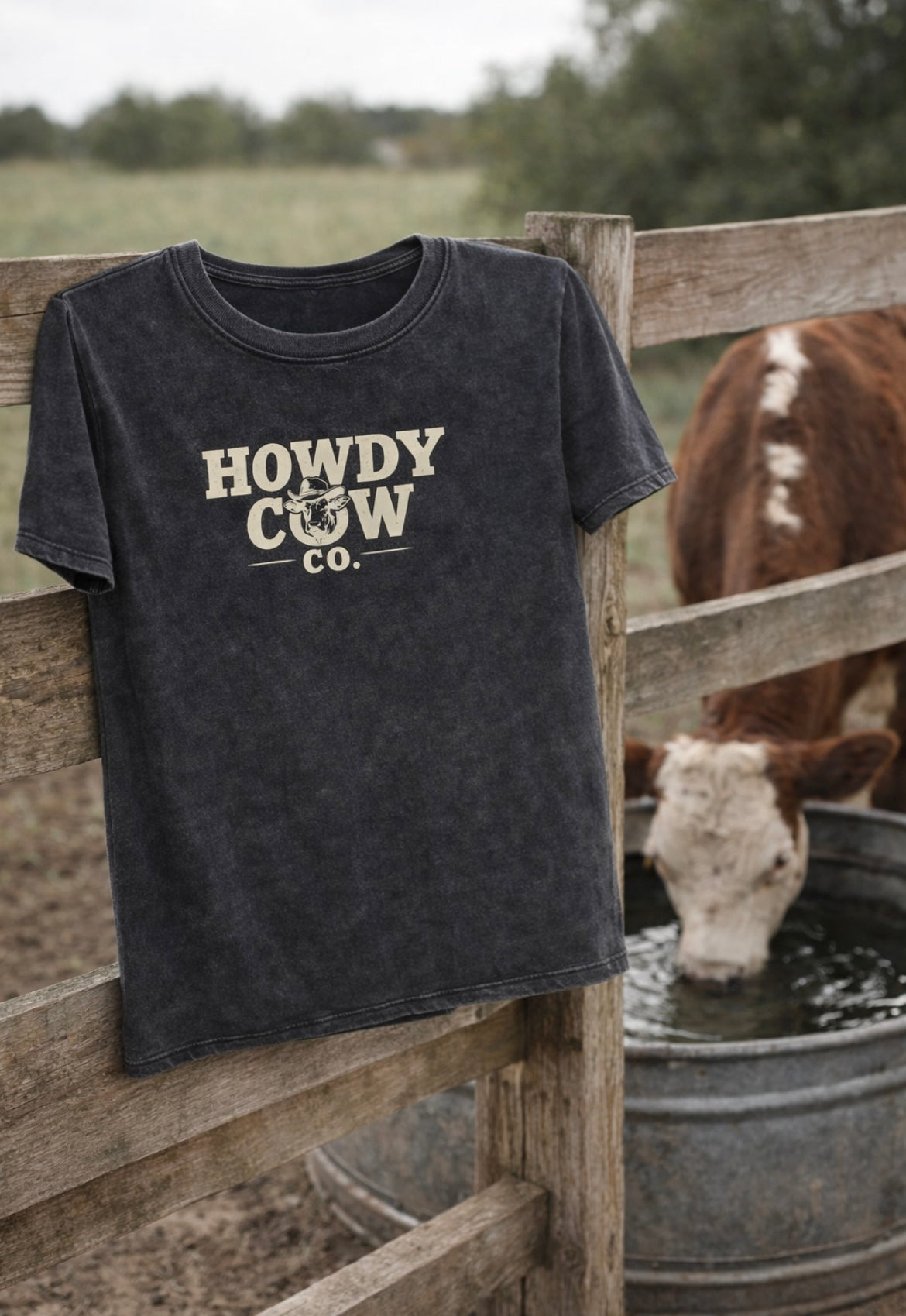 Howdy Cow Co. Vintage Wash T-shirt