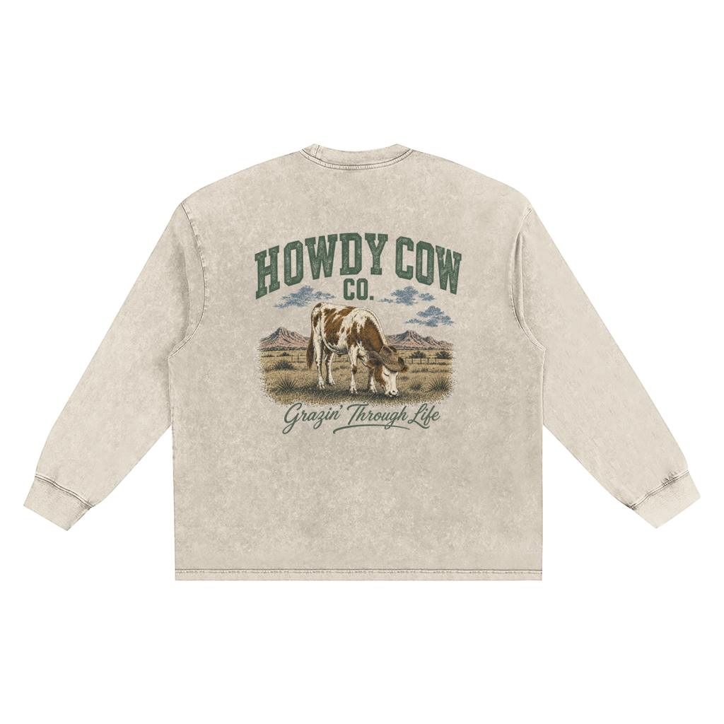 Snow Washed Frayed Edge T-Shirt