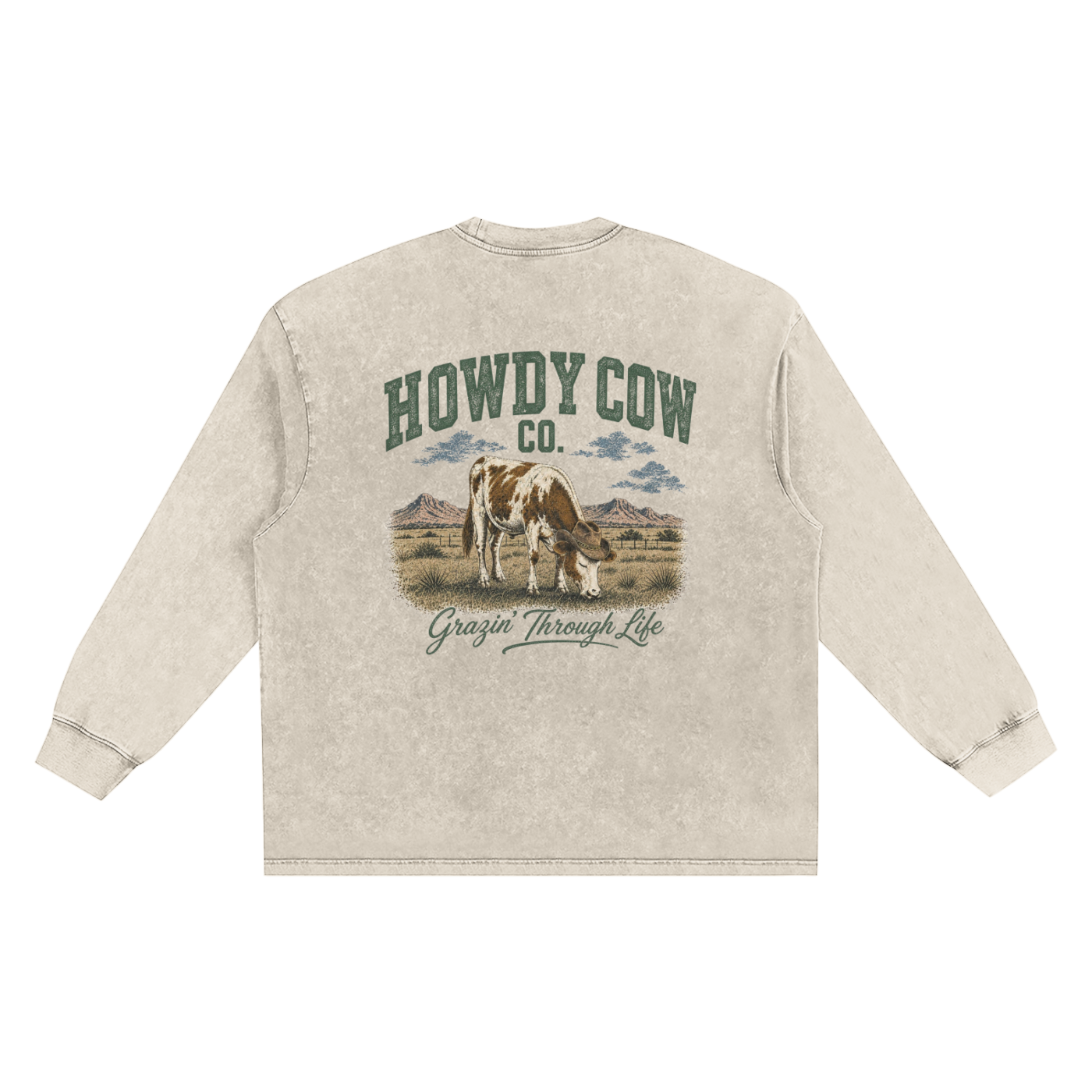 Snow Washed Frayed Edge T-Shirt