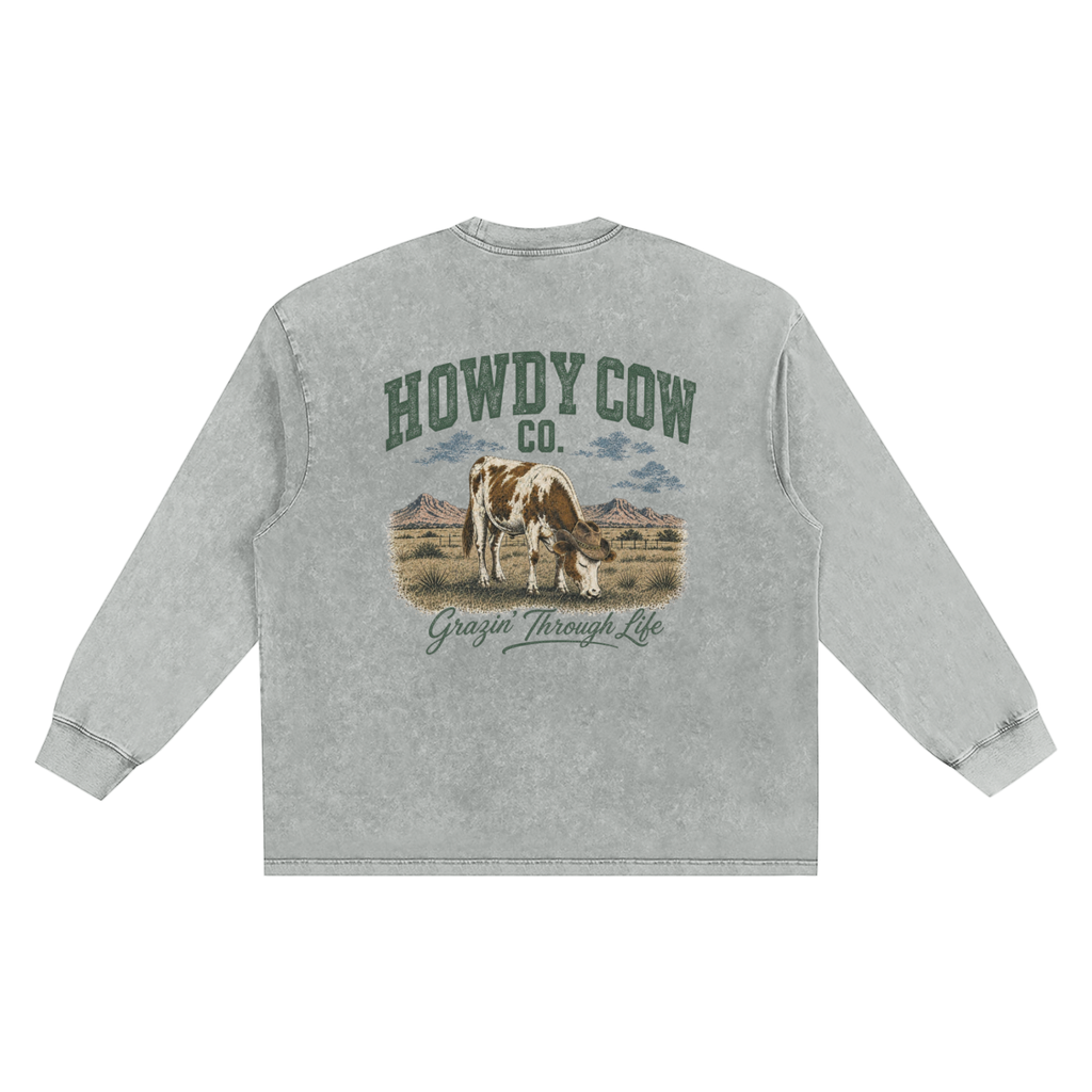 Snow Washed Frayed Edge T-Shirt