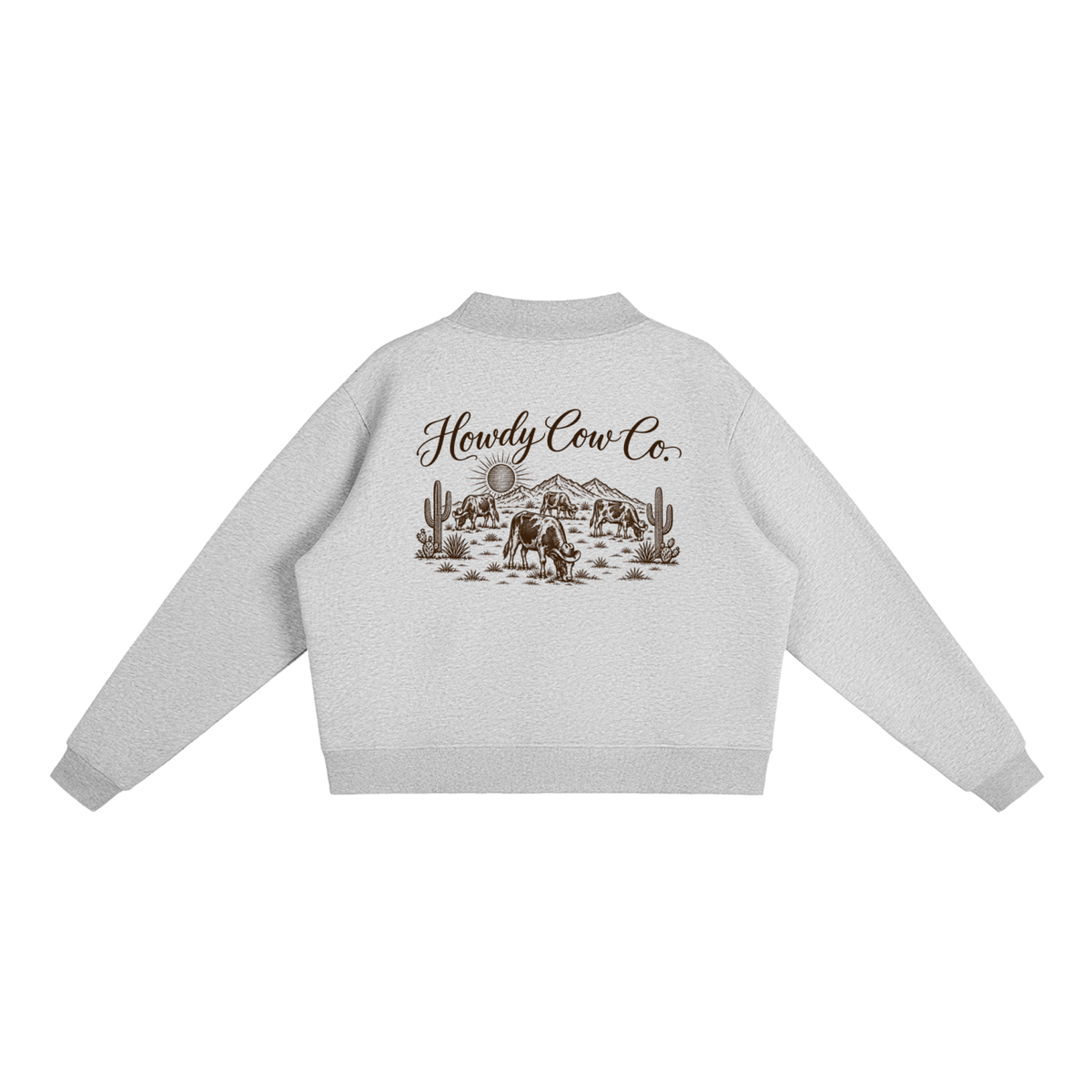 Essential Fleece Mock-Neck Crew Sweatshirt