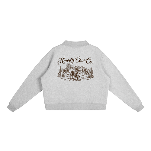 Essential Fleece Mock-Neck Crew Sweatshirt