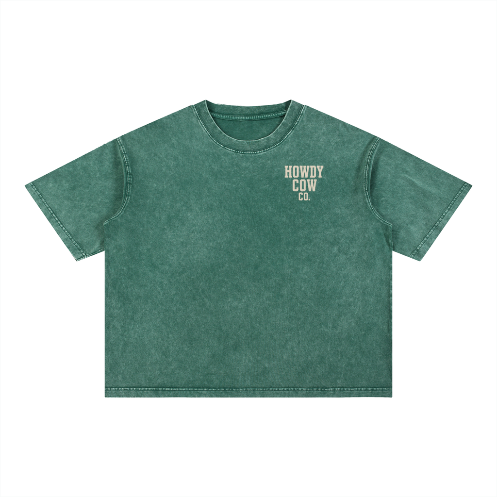 Mineral Wash Boxy Cotton T-Shirt