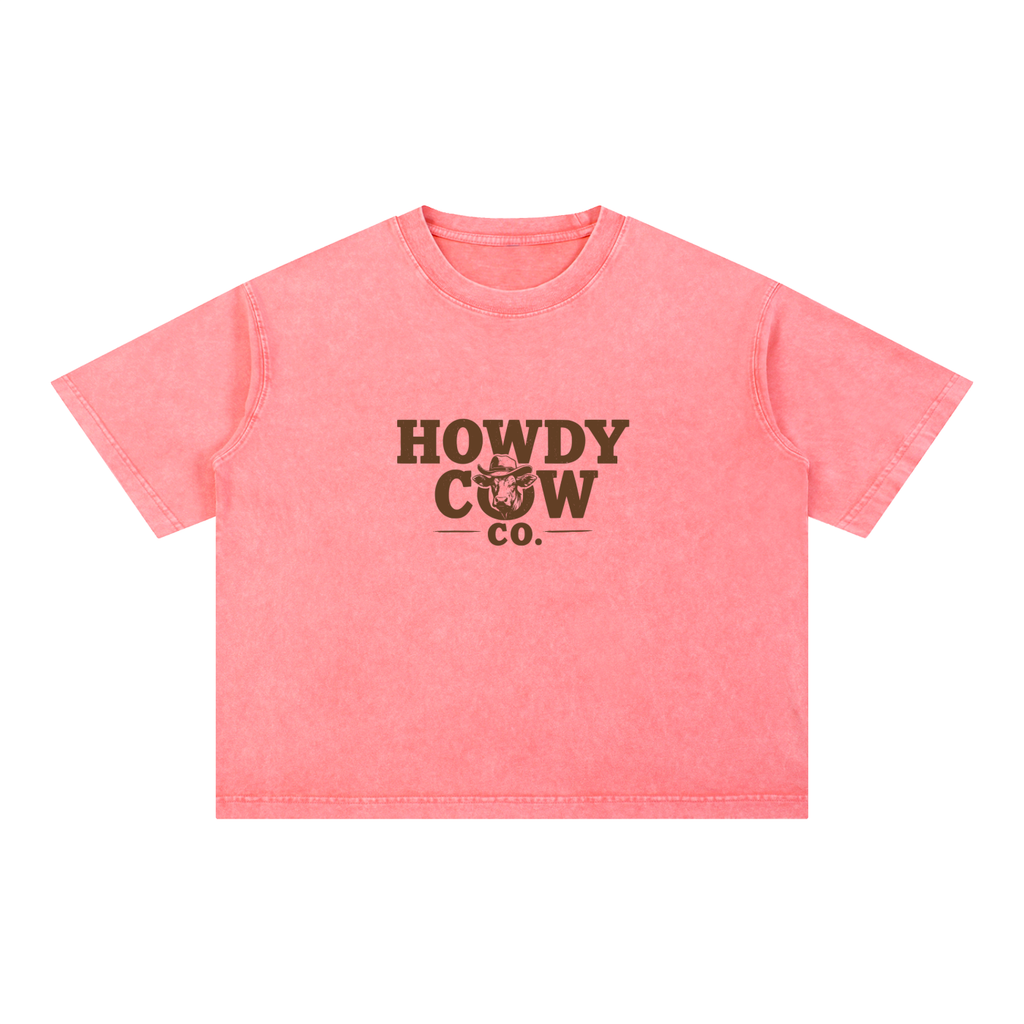 Mineral Wash Boxy Cotton T-Shirt